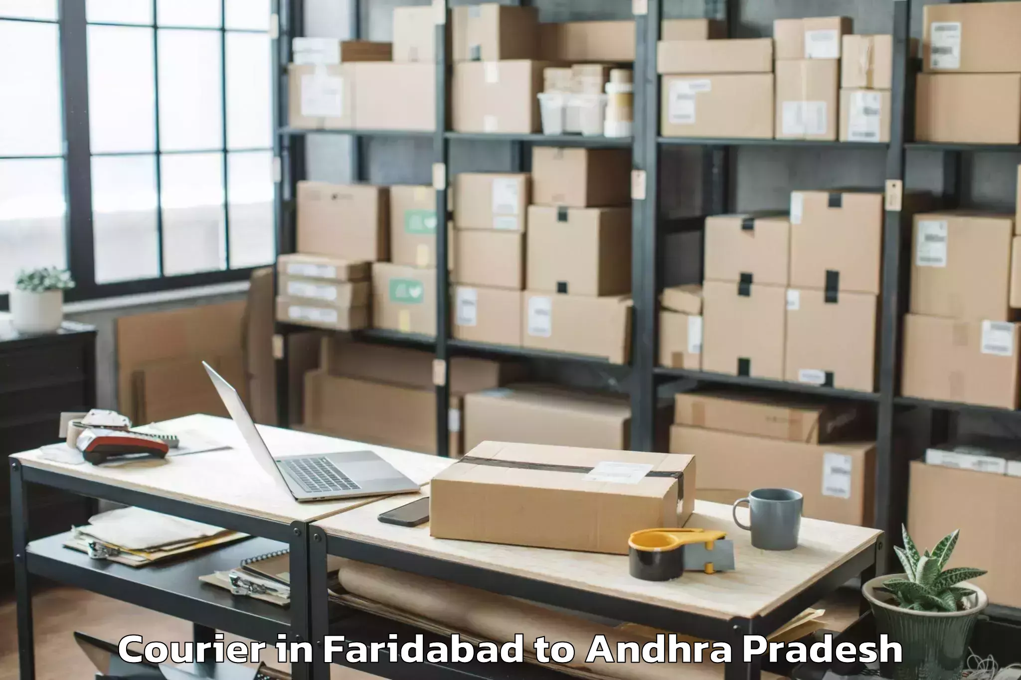 Trusted Faridabad to Krishna University Machilipatn Courier